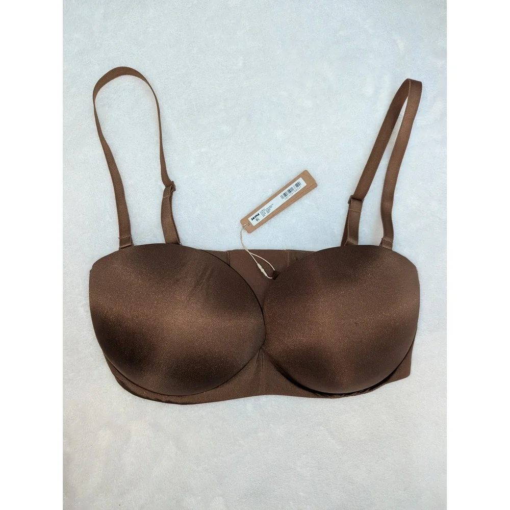 Skims Ultimate Push-Up Strapless Bra Jasper Brown 38DD BA-BAN-3208 NWT - Picture 3 of 8